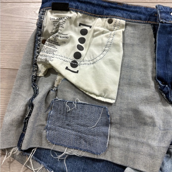 Blank NYC Fulton Distressed Roll Up Denim Shorts - Picture 12 of 15